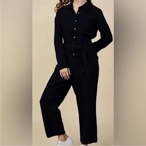 Skies r blue curvy 1x NWOT Black Women's cotton Jumpsuit